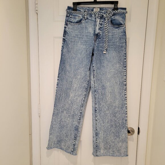 KENSIE Wide Leg Jeans w/ Rope Belt High Rise/Waist - Picture 4 of 12